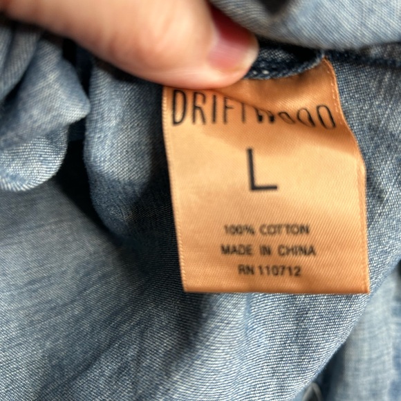 Driftwood Women’s Sandy Snap Up Shirt Embroidered Bohemian Hippie Country 758 - Picture 8 of 11